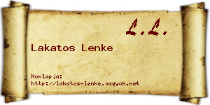 Lakatos Lenke névjegykártya