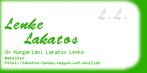 lenke lakatos business card
